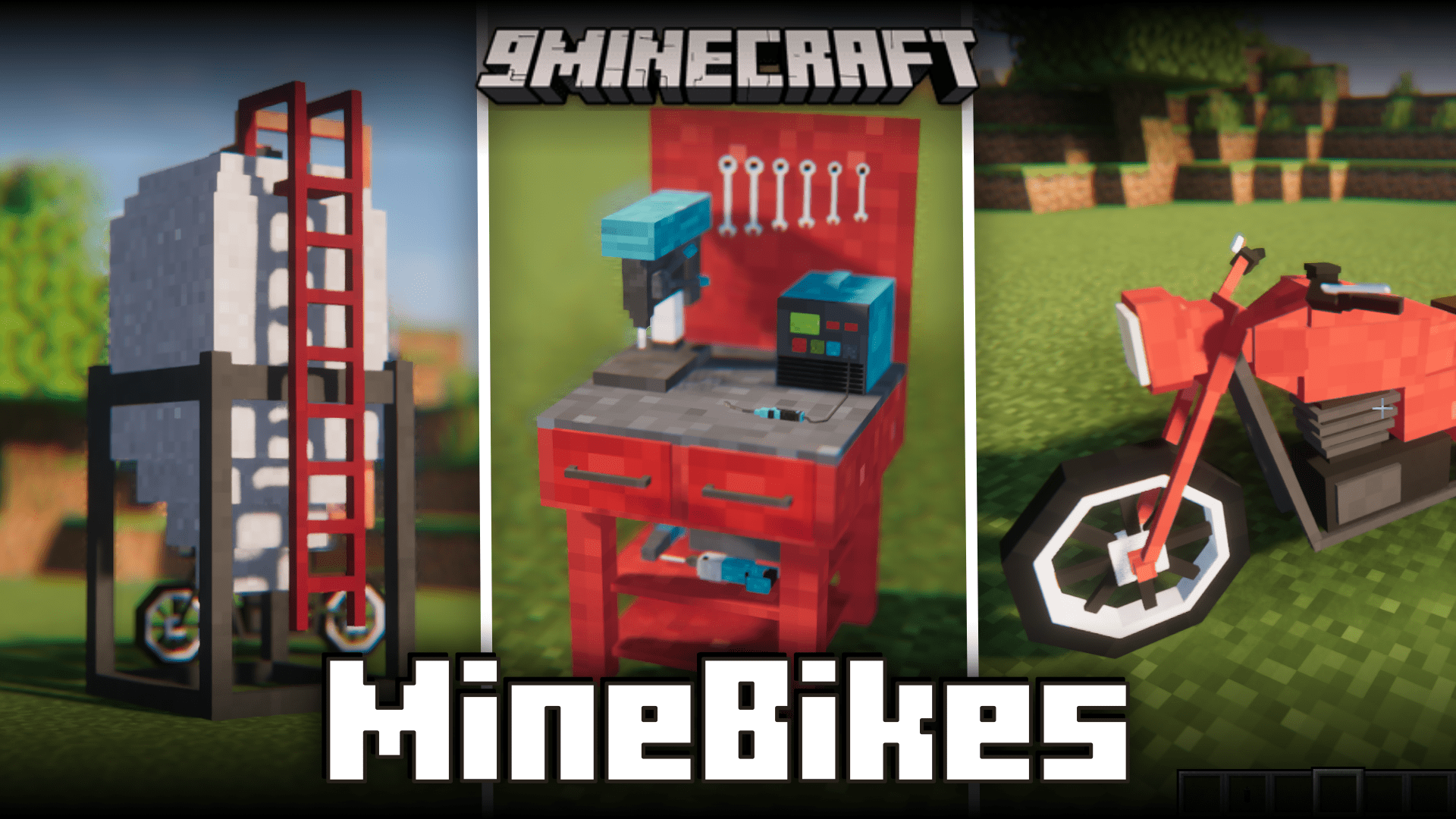 MineBikes Mod (1.20.1) - Rideable Bikes 1