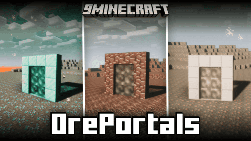 Ore Portals Mod (1.20.1, 1.19.4) – Nine New Ore Dimensions! Thumbnail