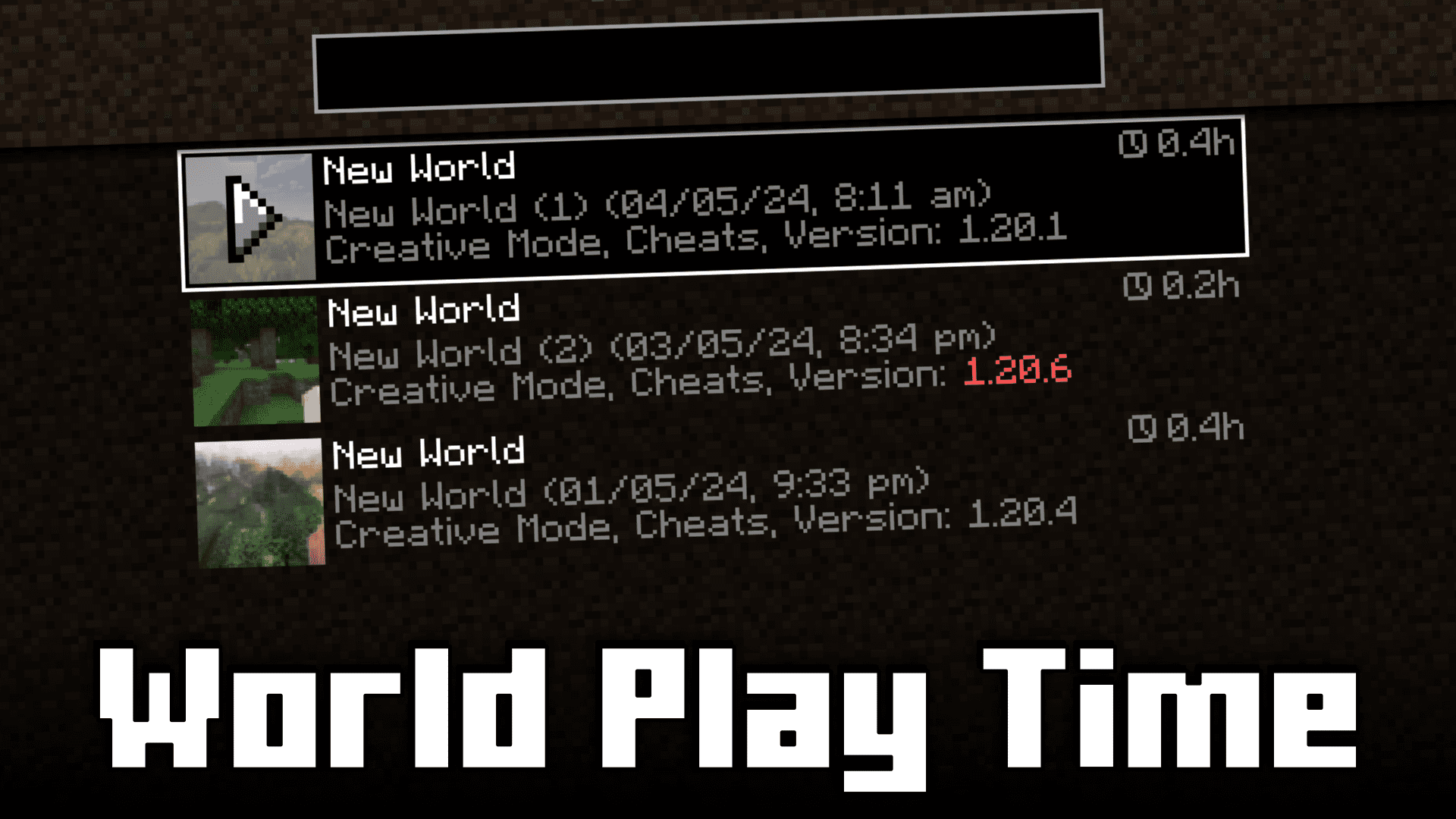 World Play Time Mod (1.21, 1.20.1) - Time Spent In A World 1