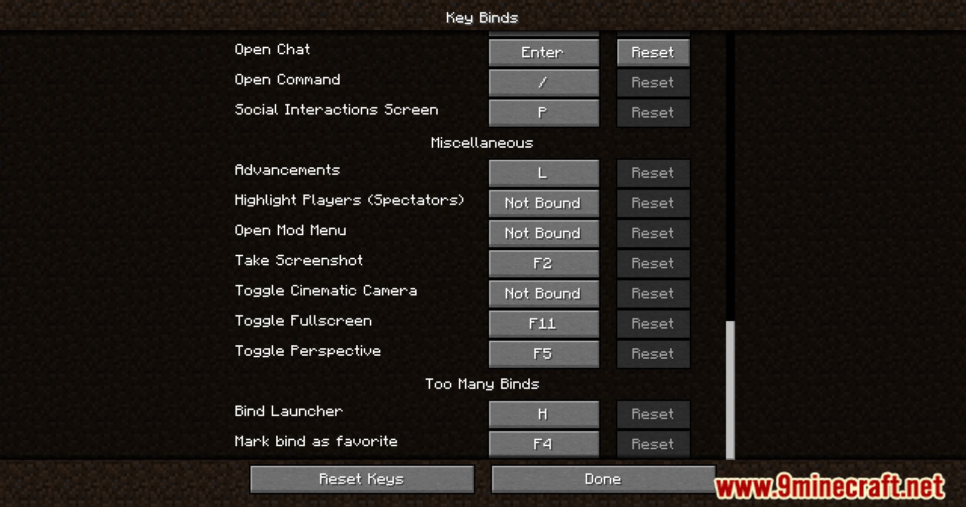 Too Many Binds Mod (1.21.1, 1.20.1) - Simplify Your Minecraft Controls 4