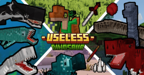 Useless Dinosaur Addon (1.20) – MCPE/Bedrock Mod Thumbnail