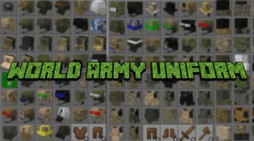 World Army Uniform Addon (1.20) – MCPE/Bedrock Mod Thumbnail