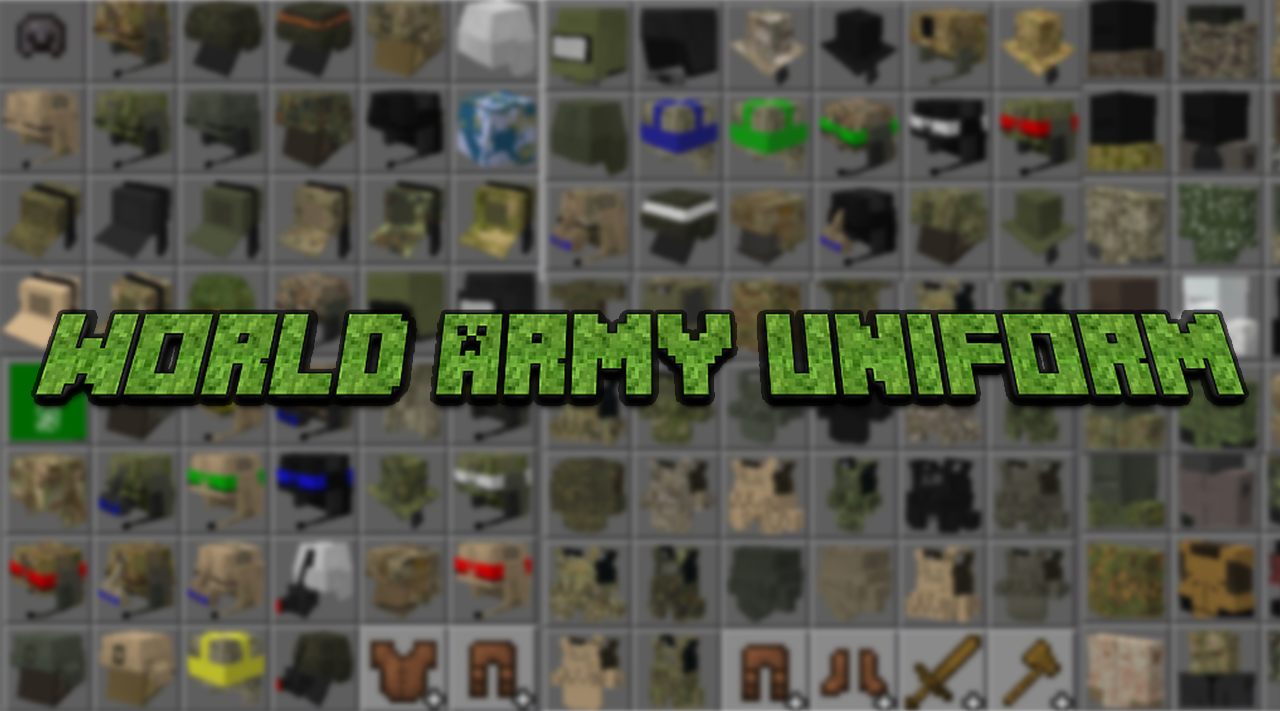 World Army Uniform Addon (1.20) - MCPE/Bedrock Mod 1