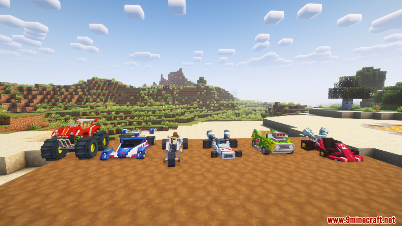 Cubic Racers Mod (1.20.1) - Versatile Vehicles for Land, Water, and Air Racing 12