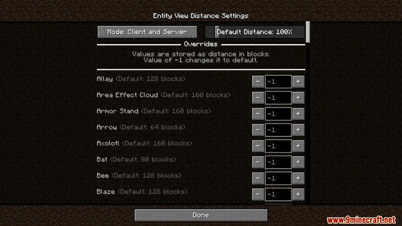 Entity View Distance Mod (1.21, 1.20.1) - Control How Far Away You Can See Entities 2