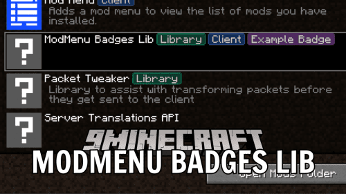 Mod Menu Badges Lib Mod (1.21, 1.20.1) – Create and Add Custom Badges Thumbnail