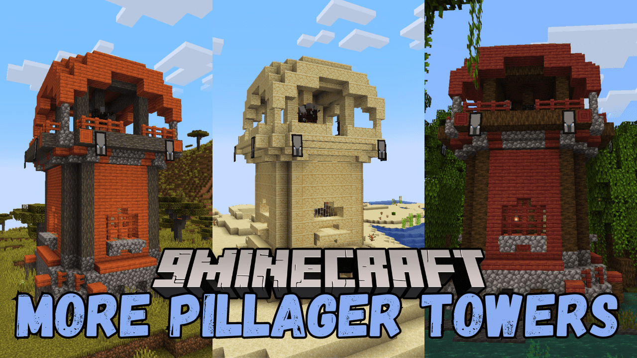 More Pillager Towers Mod (1.20.4, 1.20.1) - 8 New Pillager Towers 1