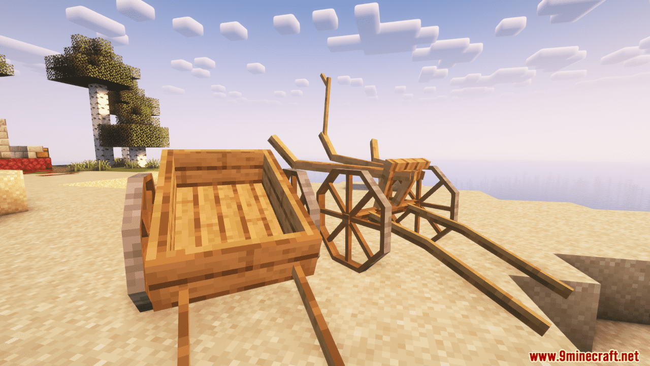 Nifty Carts Mod (1.20.6, 1.20.1) - Supply Cart, Plow, and Animal Cart 3