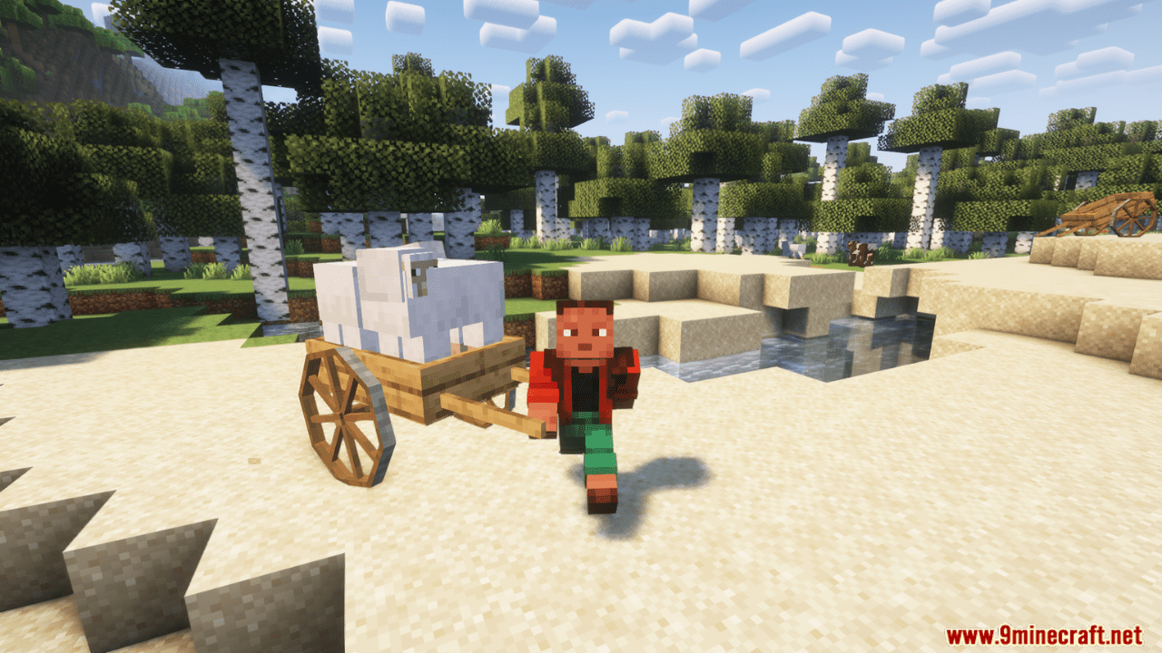 Nifty Carts Mod (1.20.6, 1.20.1) - Supply Cart, Plow, and Animal Cart 7