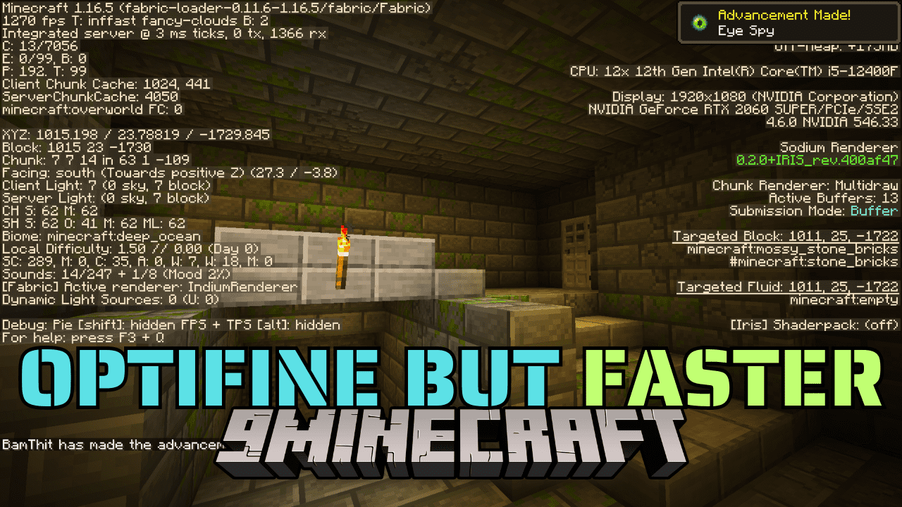 Optifine But Faster Modpack (1.16.5) - All Its Key Features But Faster 1