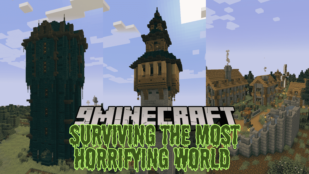 Surviving The Most Horrifying World Modpack (1.19.2) - Creepiest Creatures Lurking in The Dark 1