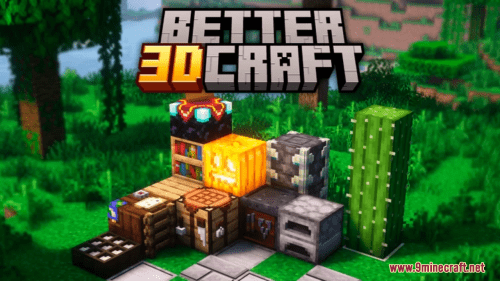 Better 3D Craft Resource Pack (1.21.1, 1.20.1) – Texture Pack Thumbnail