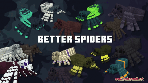 Better Spiders Resource Pack (1.21.1, 1.20.1) – Texture Pack Thumbnail