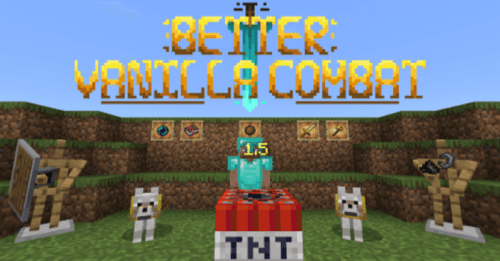 Better Vanilla Combat Addon (1.21, 1.20) – MCPE/Bedrock Mod Thumbnail
