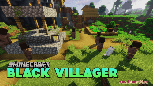 Black Villager Resource Pack (1.21.1, 1.20.1) – Texture Pack Thumbnail