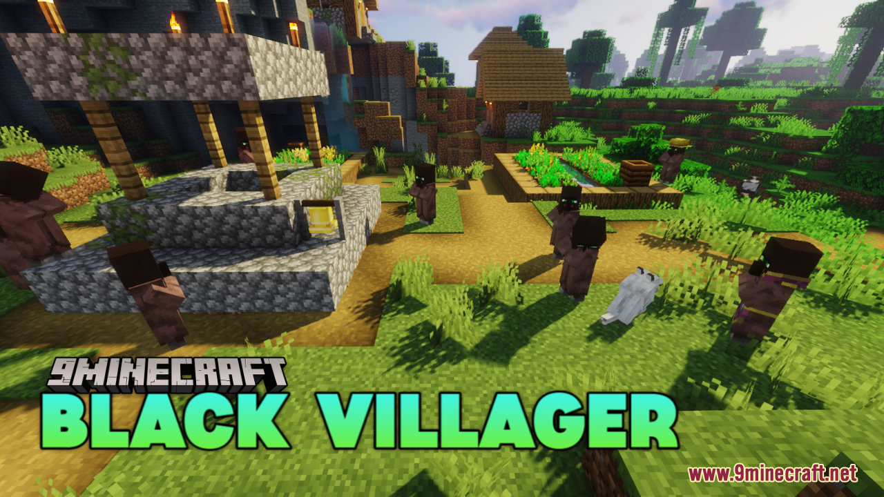 Black Villager Resource Pack (1.21.1, 1.20.1) - Texture Pack 1