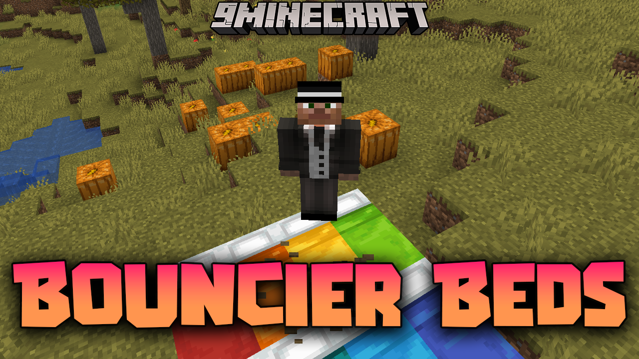 Bouncier Beds Mod (1.21.1, 1.20.1) - Jumping On The Bed 1