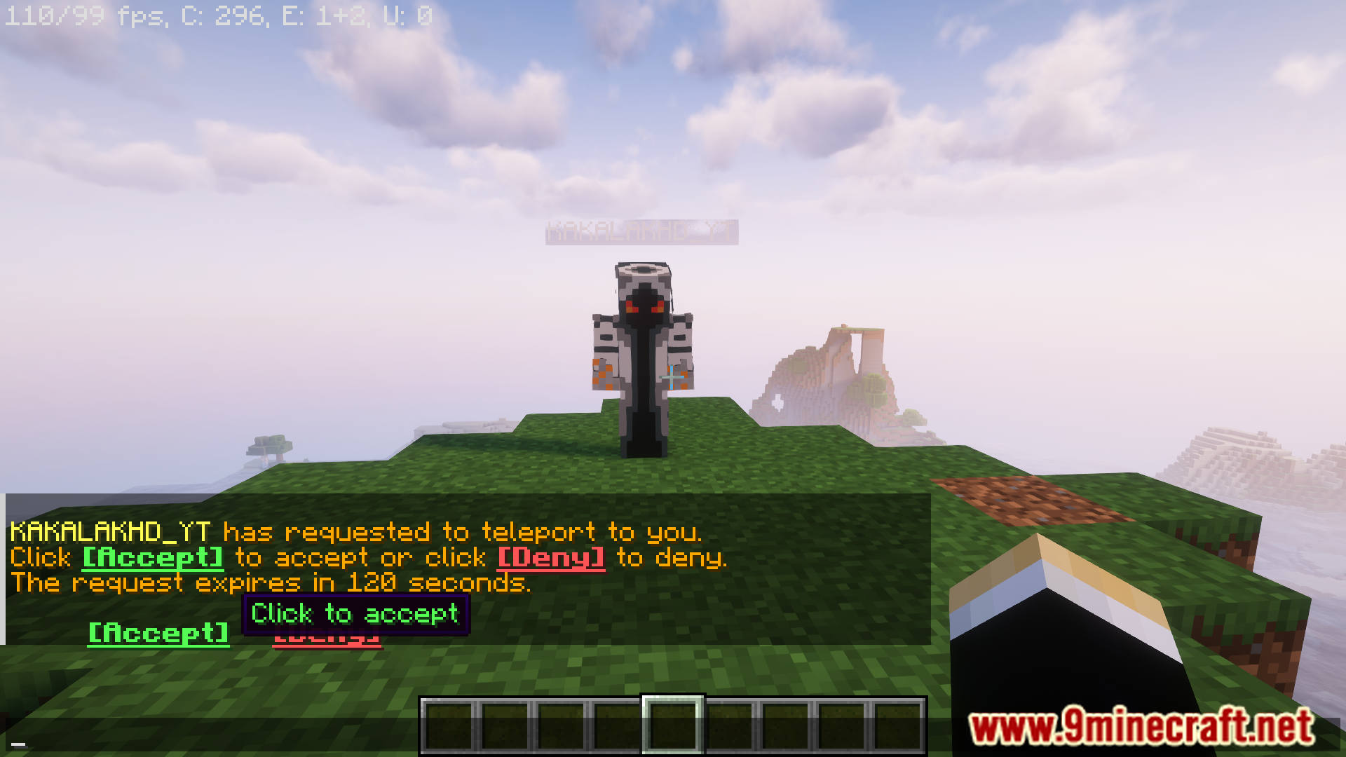 ClickTpa Plugin (1.20.6, 1.20.1) - Clicking Chat To Accept A Teleport Request 4