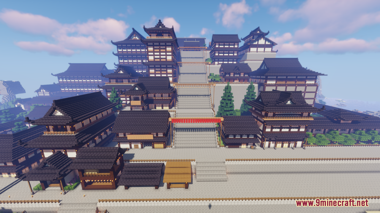 Coast Japanese Town Map (1.21.1, 1.20.1) - Ogata Castle 2