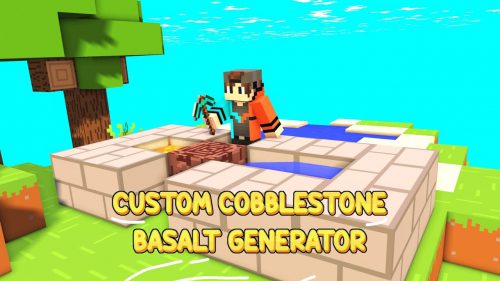 Custom Cobblestone and Basalt Generator Addon (1.21) – MCPE/Bedrock Mod Thumbnail