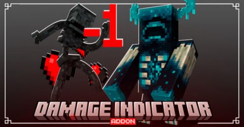 Damage Indicator Addon (1.21, 1.20) – MCPE/Bedrock Mod Thumbnail