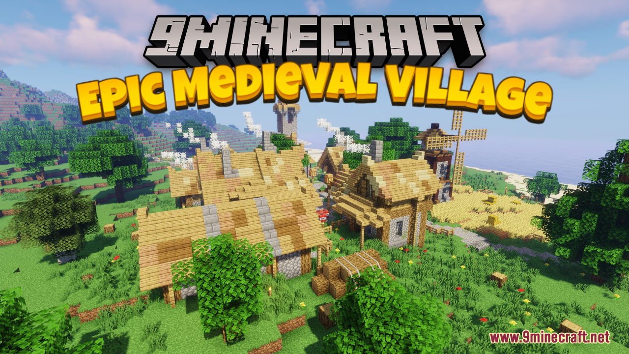 Epic Medieval Village Map (1.21.1, 1.20.1) - A Time To Remember 1