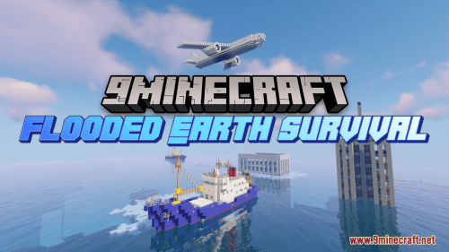 Flooded Earth Survival Map (1.21.1, 1.20.1) – Arise From The Water Thumbnail