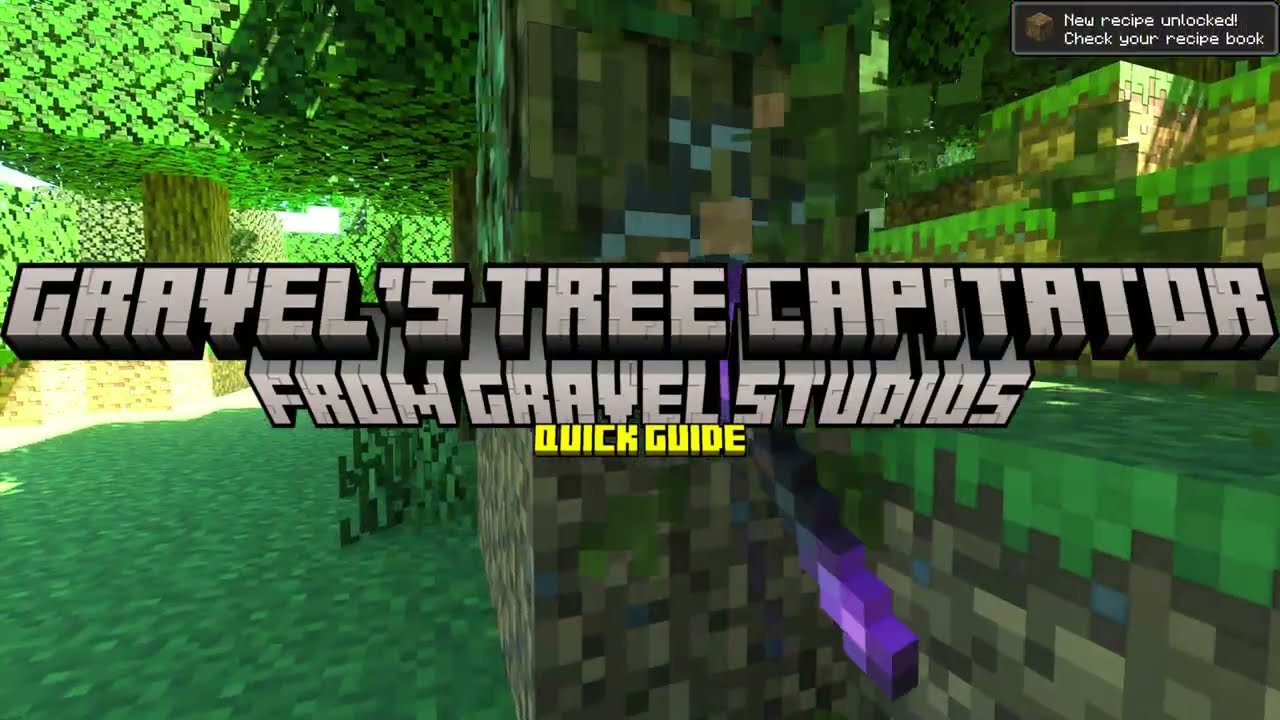 Gravel's Tree Capitator Addon (1.21) - MCPE/Bedrock Mod 1