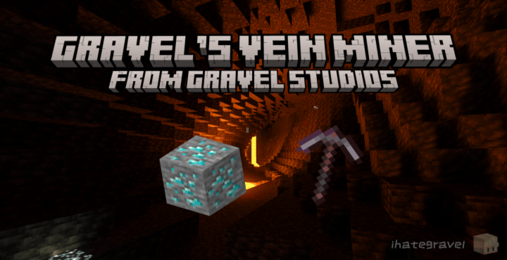 Gravel's Vein Miner Addon (1.21, 1.20) - MCPE/Bedrock Mod 1