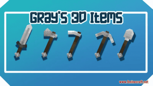 Gray’s 3D Items Resource Pack (1.21.1, 1.20.1) – Texture Pack Thumbnail