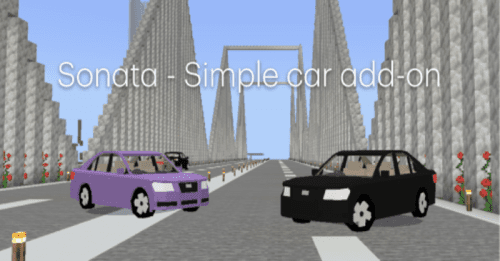 Hyundai Sonata Addon (1.21) – MCPE/Bedrock Car Mod Thumbnail