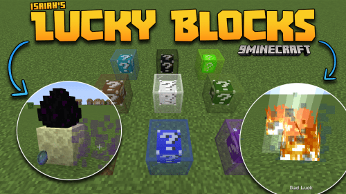 Isaiah’s Lucky Blocks Mod (1.21, 1.20.6) – From Rewards To Risks Thumbnail