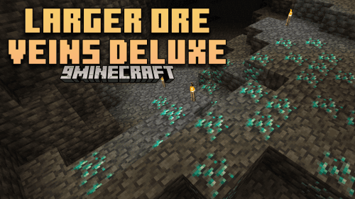 Larger Ore Veins Deluxe Mod (1.21.1, 1.20.1) – Resource-Rich Adventures Thumbnail