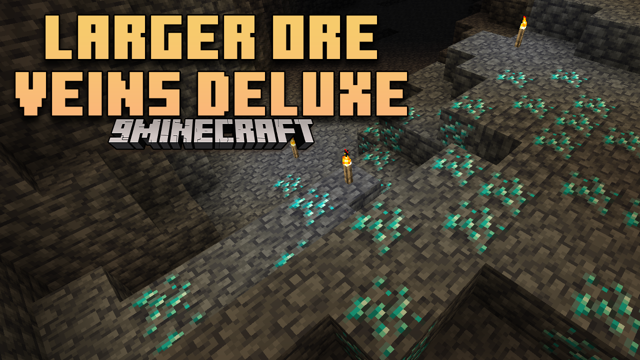 Larger Ore Veins Deluxe Mod (1.21, 1.20.6) - Resource-Rich Adventures 1