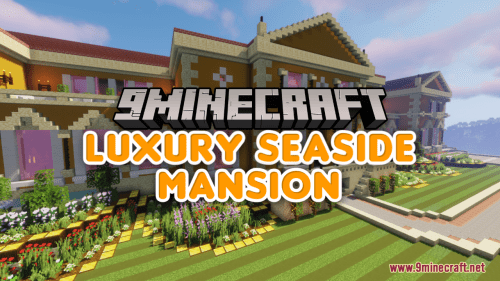 Luxury Seaside Mansion Map (1.21.1, 1.20.1) – Ideal For Summer Break! Thumbnail