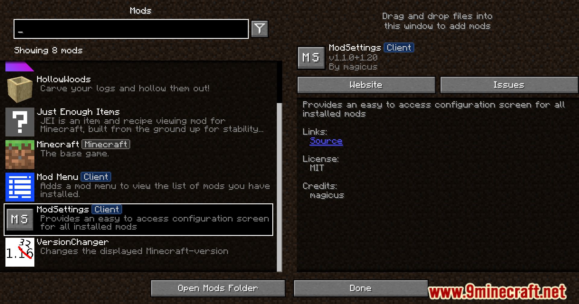 Mod Settings Mod (1.21, 1.20.5) - Enhancing Minecraft Mod Configuration 2