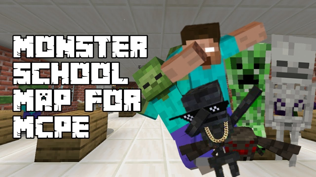 Monster School Map (1.20) - MCPE/Bedrock 1