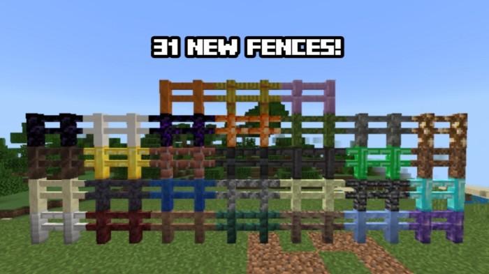 More Fences Addon (1.21, 1.20) - MCPE/Bedrock Mod 2