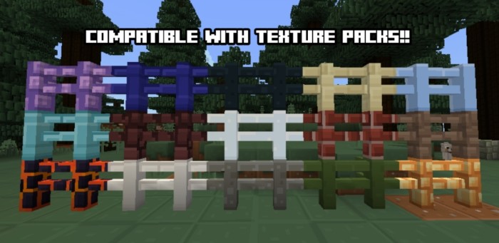 More Fences Addon (1.21, 1.20) - MCPE/Bedrock Mod 4