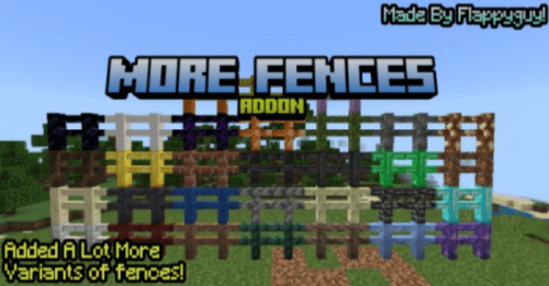 More Fences Addon (1.21, 1.20) – MCPE/Bedrock Mod Thumbnail