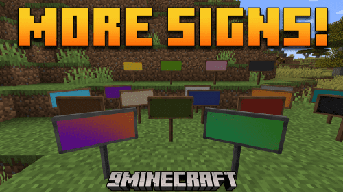 More Signs! Mod (1.20.6, 1.20.1) – How To Personalize Your Constructions Thumbnail