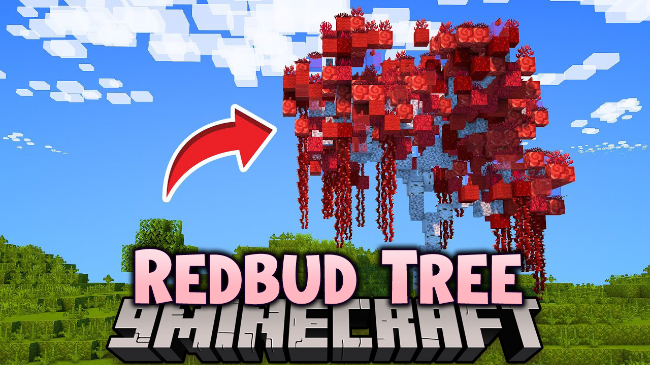 Pam's Redbud Tree Mod (1.12.2) - A Rare Spawn in Forest Biomes 1