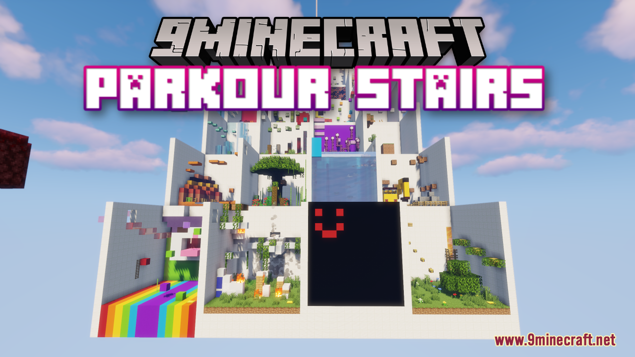 Parkour Stairs Map (1.21.1, 1.20.1) - Jump Up The Stairs! 1