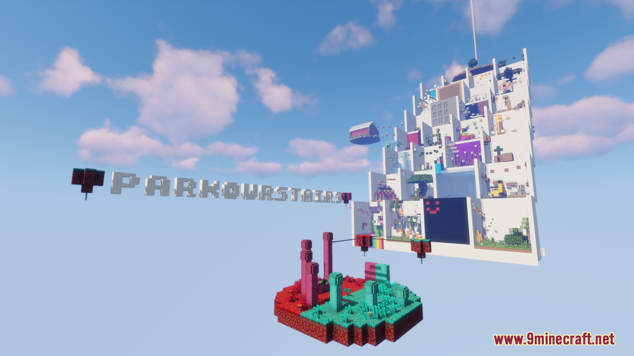 Parkour Stairs Map (1.21.1, 1.20.1) - Jump Up The Stairs! 2