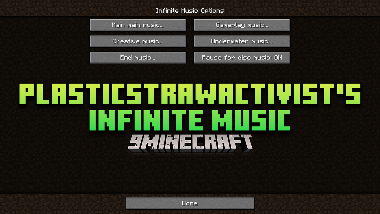 PlasticStrawActivist's Infinite Music Mod (1.21.1, 1.20.1) - Enhance Your Minecraft Soundtrack 1