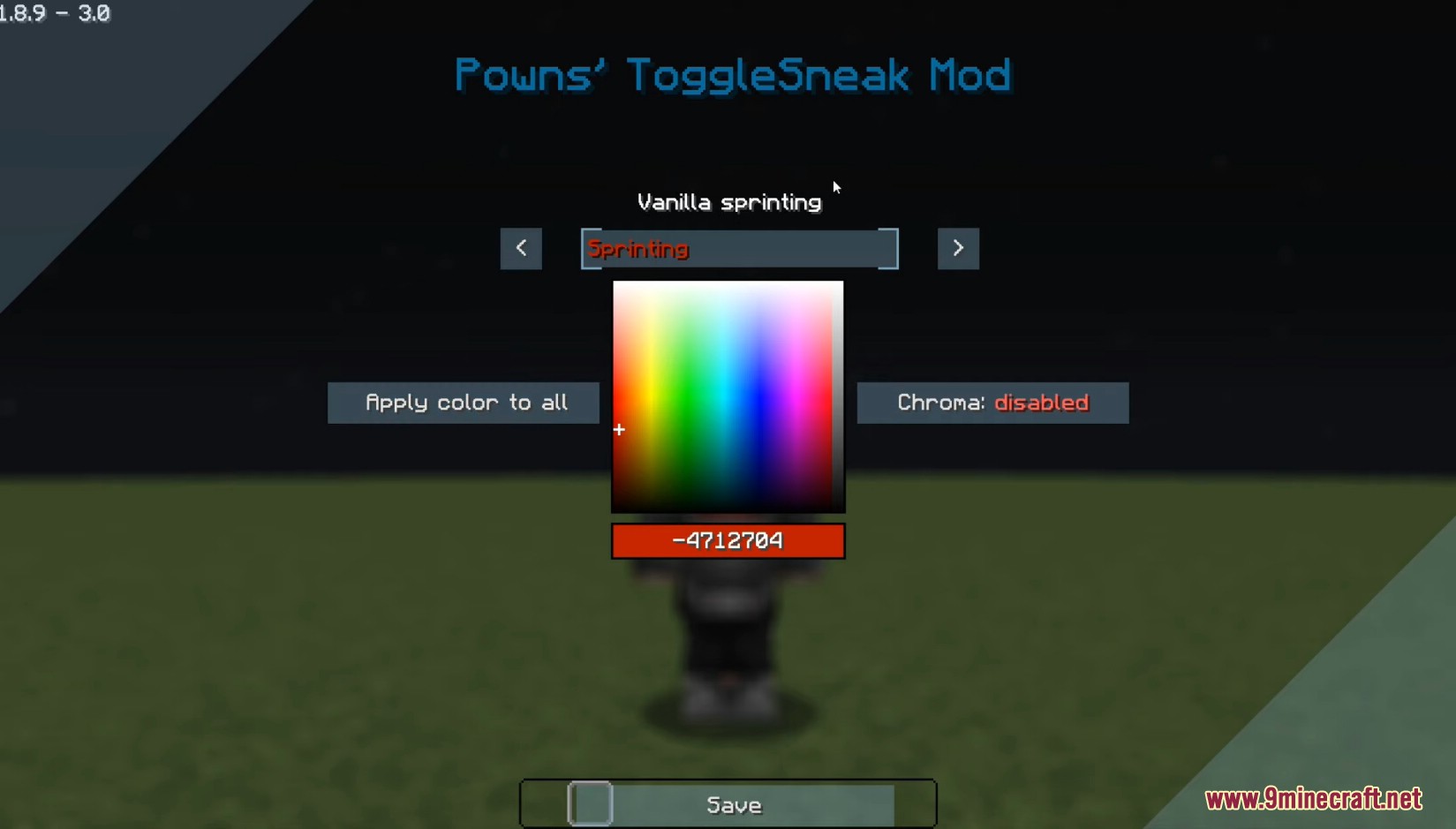 Pown's Toggle Sneak Mod (1.8.9) - Sneak While in Your Inventory 2