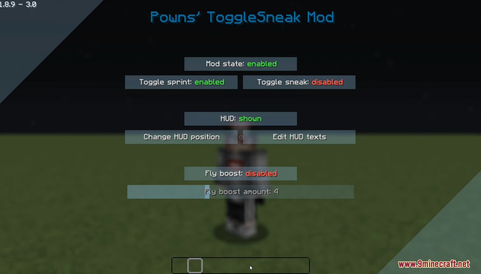 Pown's Toggle Sneak Mod (1.8.9) - Sneak While in Your Inventory 4