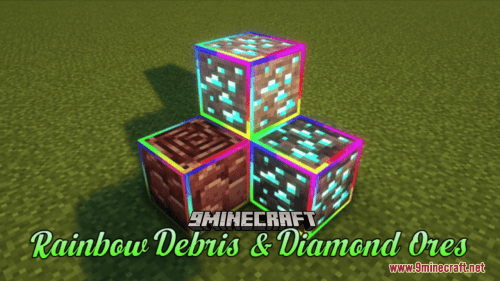 Rainbow Debris & Diamond Ores Resource Pack (1.21.1, 1.20.1) – Texture Pack Thumbnail