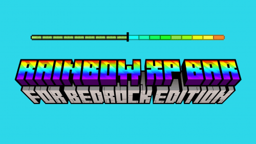 Rainbow XP Bar Texture Pack (1.21, 1.20) – MCPE/Bedrock Thumbnail