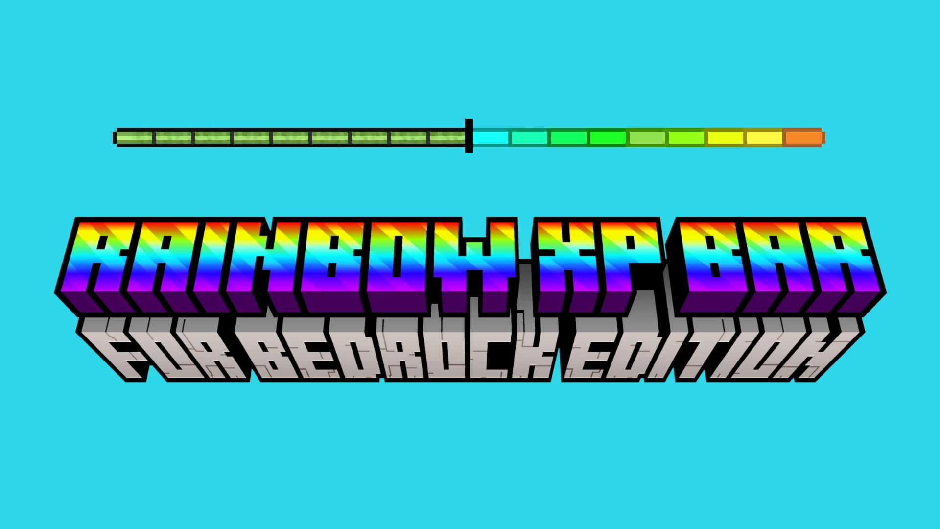 Rainbow XP Bar Texture Pack (1.21, 1.20) - MCPE/Bedrock 1